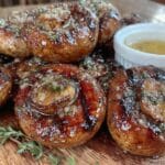 garlic butter grilled mushrooms - featured image