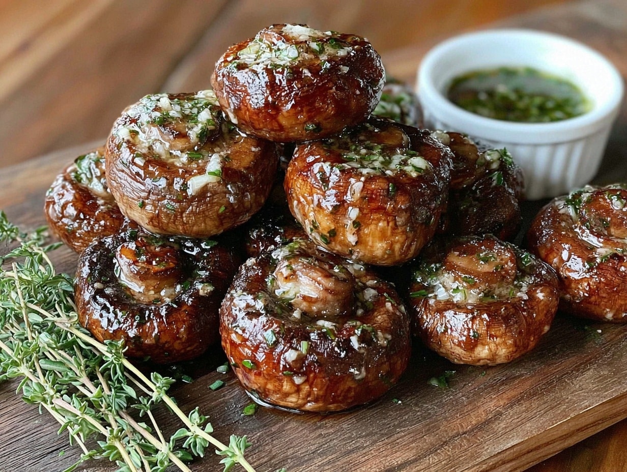 garlic butter grilled mushrooms preparation steps
