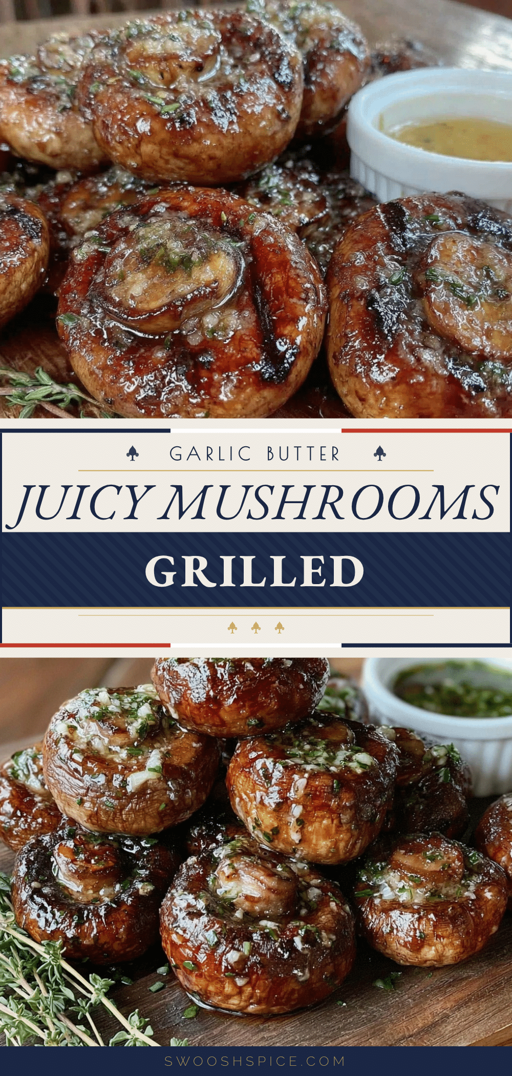 garlic butter grilled mushrooms recipe