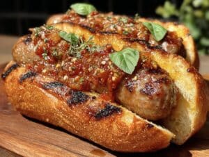 grilled sausage grinders - featured image