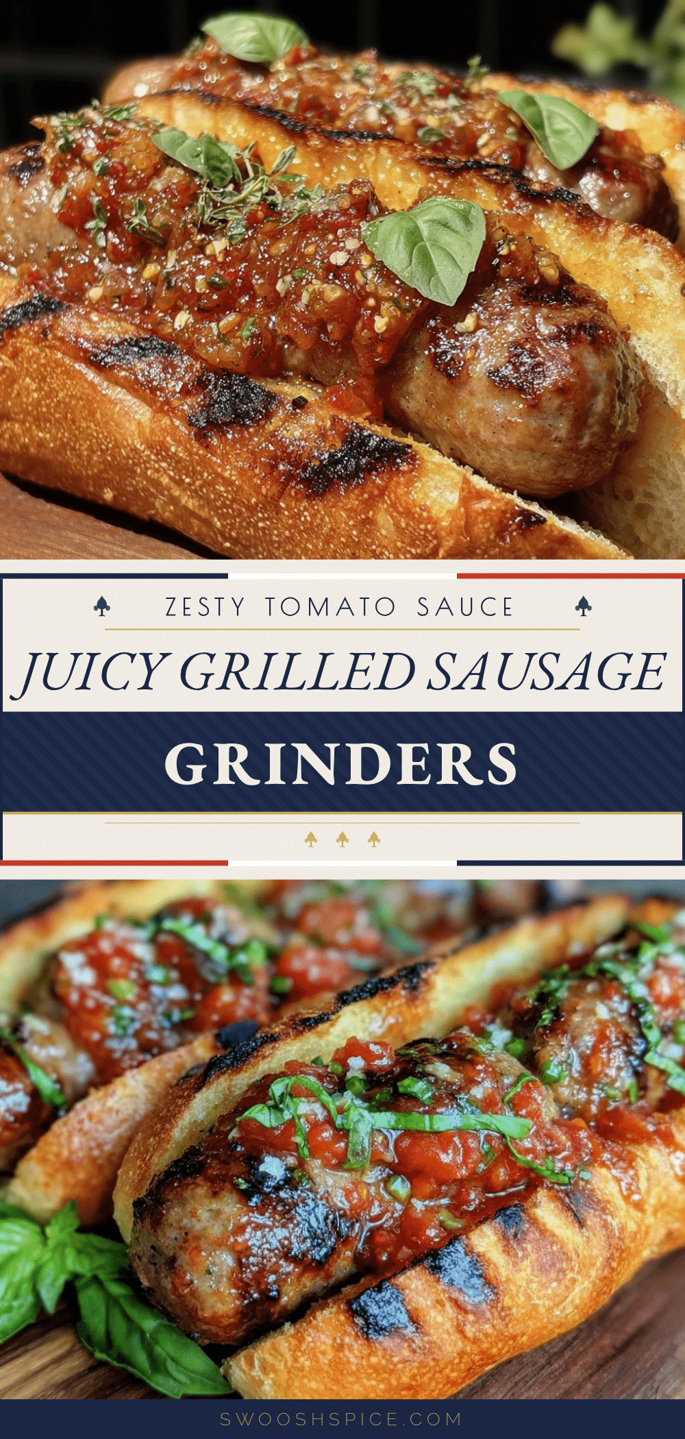 grilled sausage grinders recipe