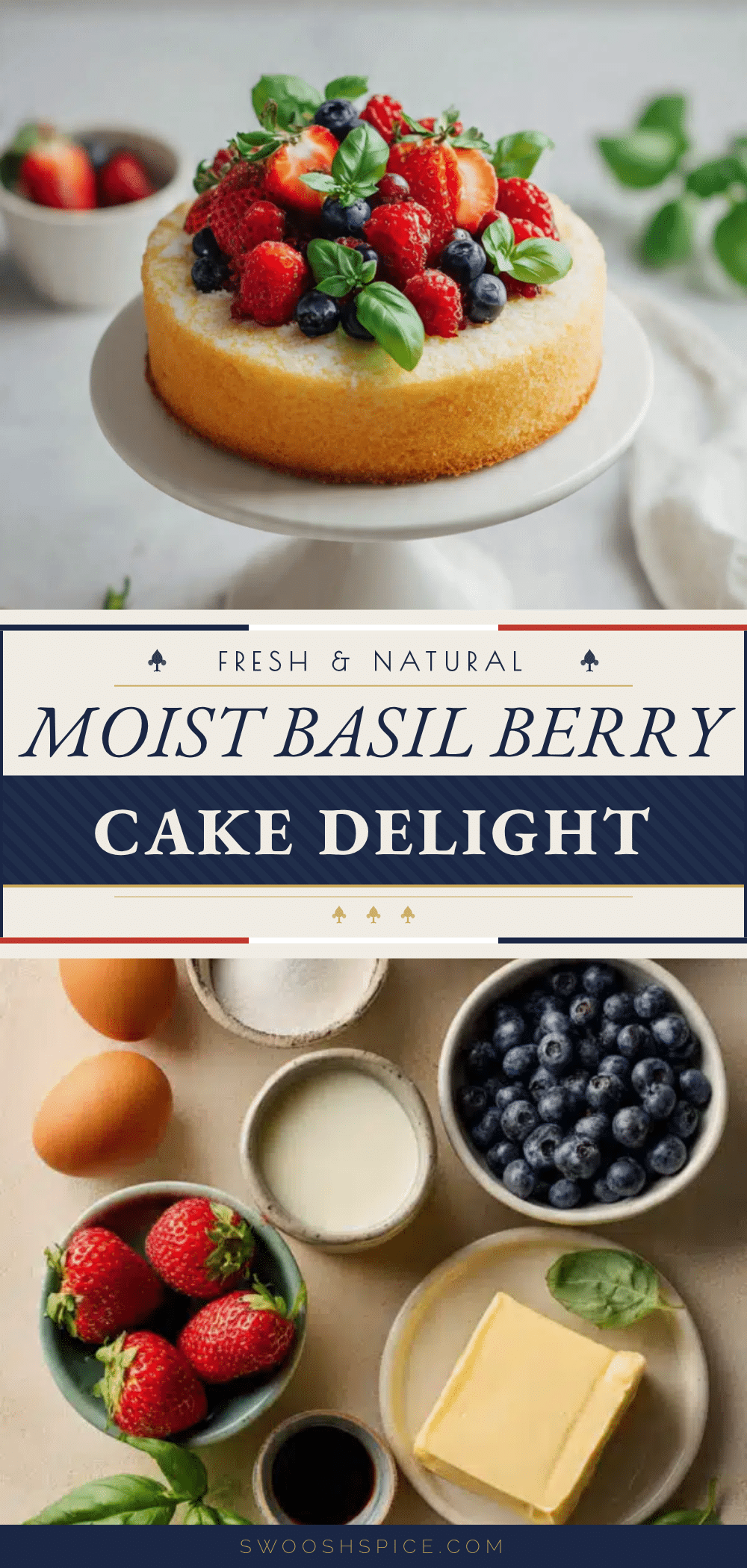 moist basil berry cake recipe