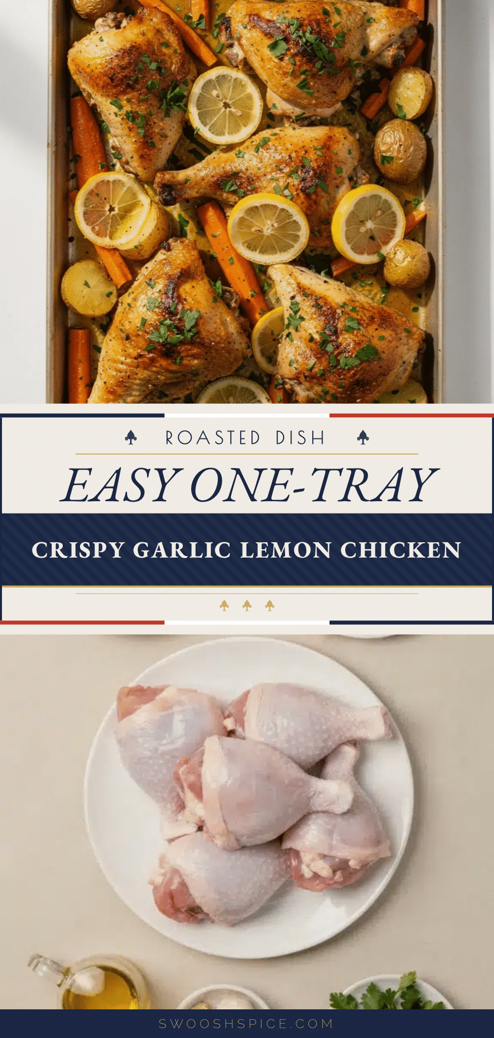 one-tray garlic lemon chicken bake recipe