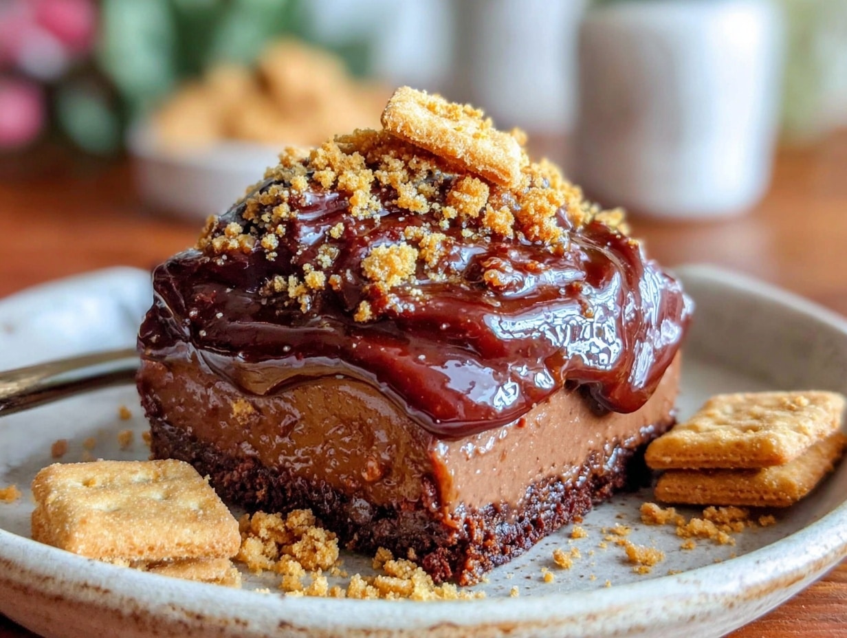 Petit Beurre Brownie Chocolate Mousse Dessert preparation steps
