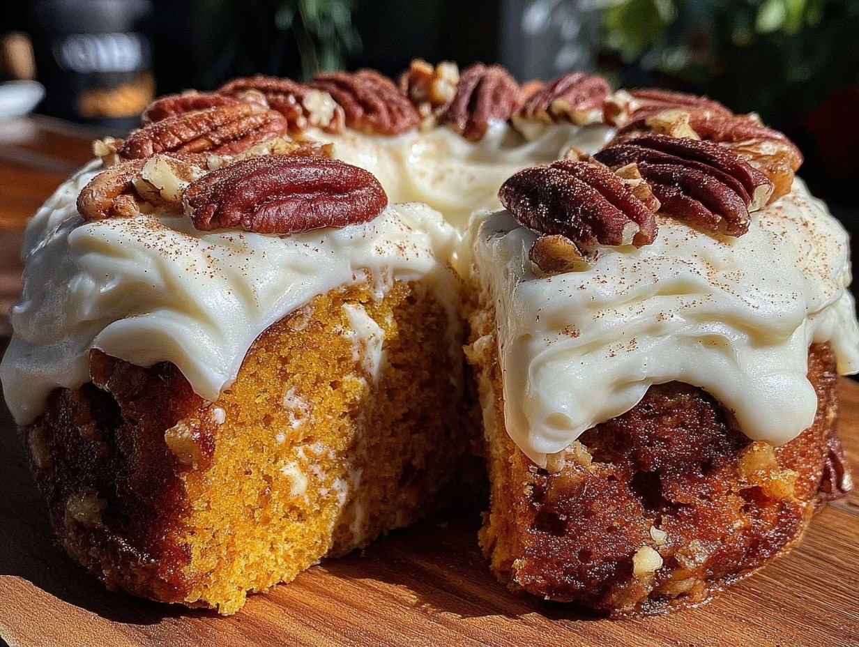 pumpkin pecan cake preparation steps