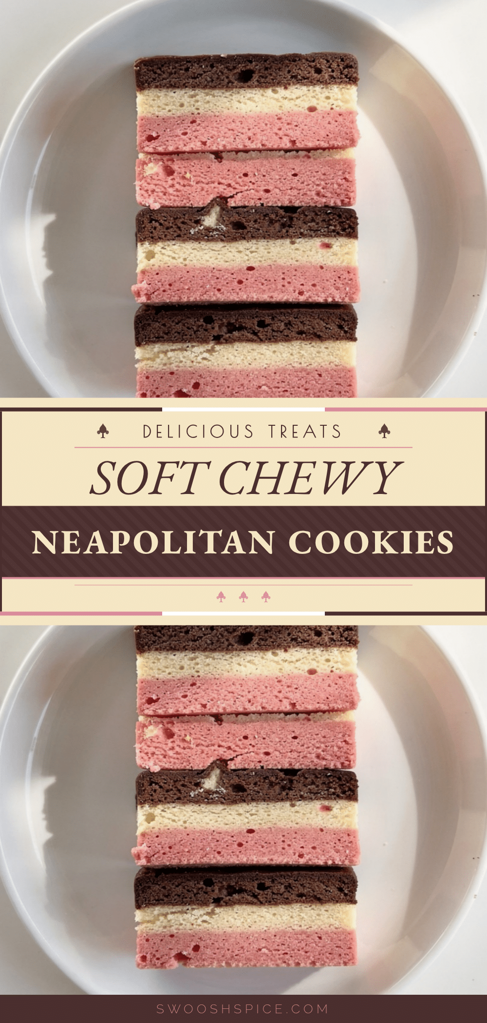 Soft Chewy Neapolitan Cookies recipe