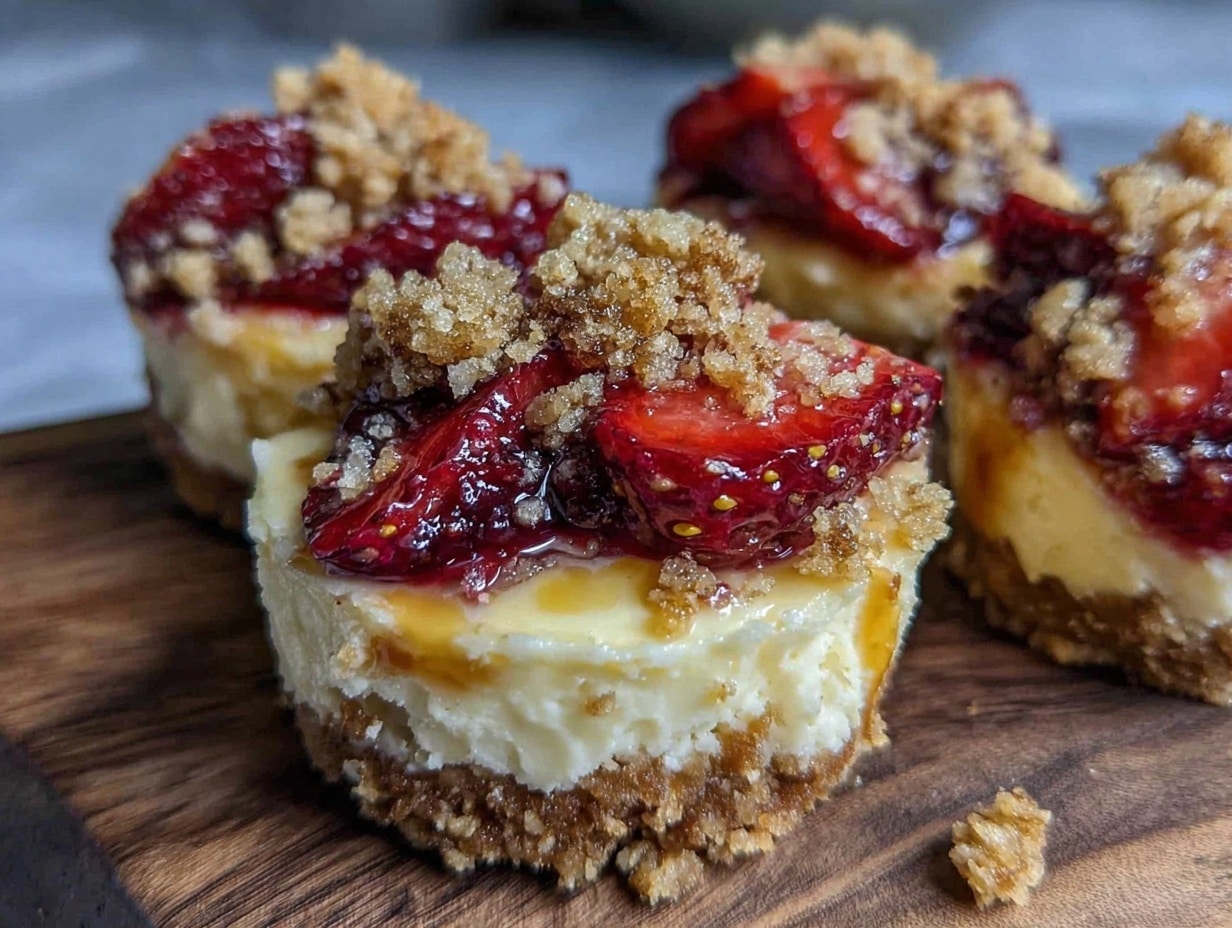 strawberry crunch cheesecake bites preparation steps