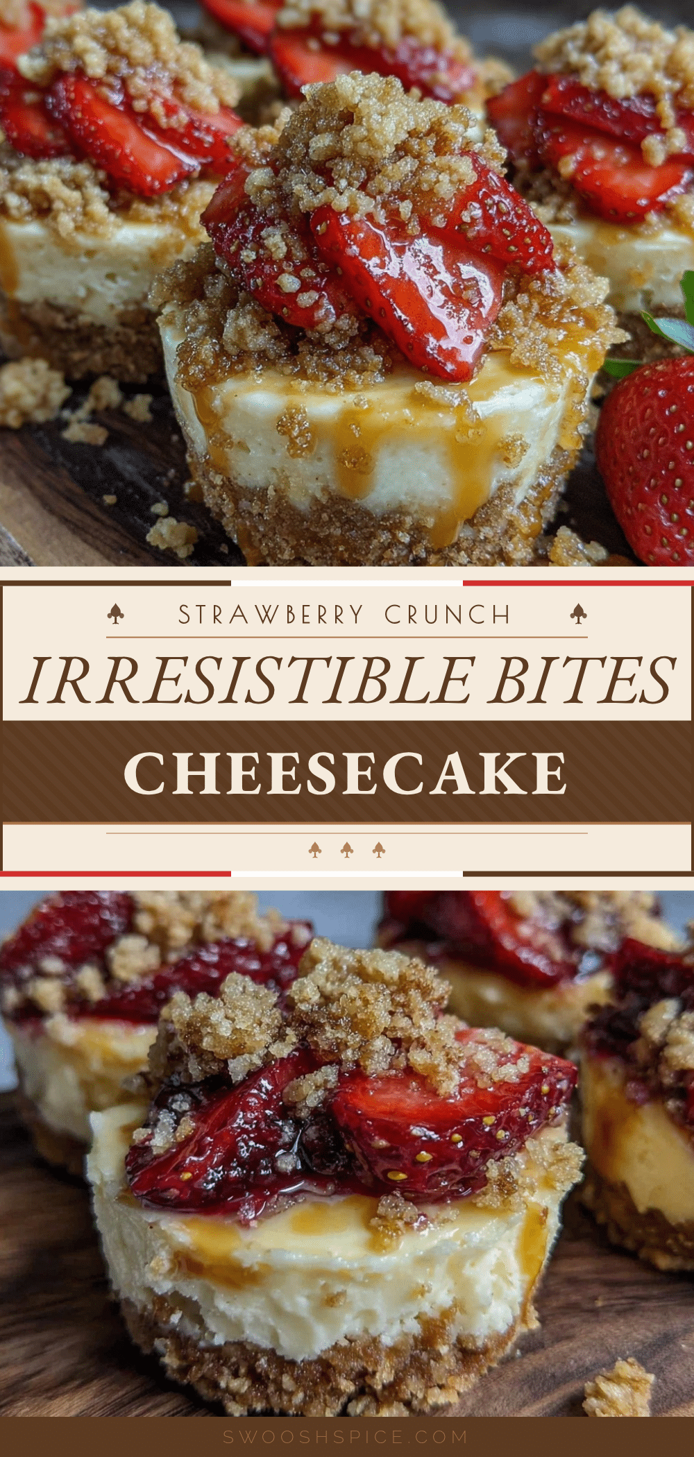 strawberry crunch cheesecake bites recipe