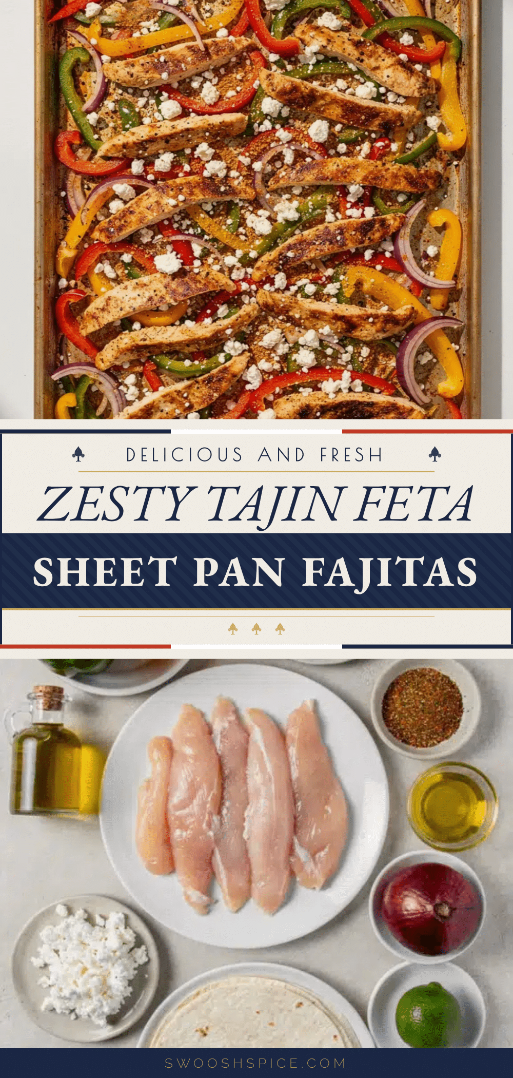 Tajin Feta Sheet Pan Fajitas recipe